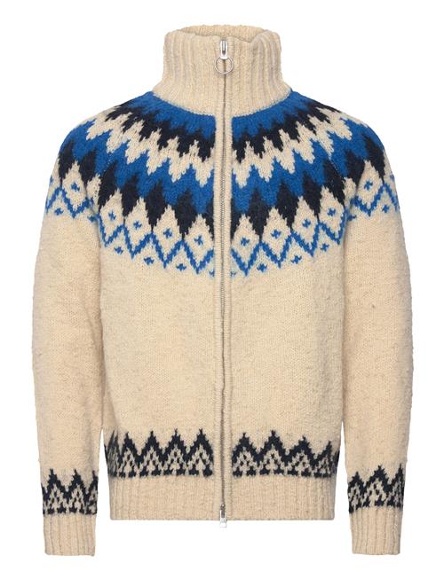 GANT Jacquard Zip Cardigan GANT Cream