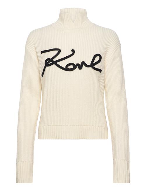 Karl Lagerfeld Soutache Signature Chunky Knit Karl Lagerfeld Cream