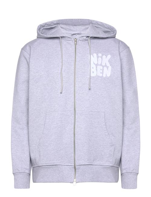 Nb Core Zip Hood Grey Nikben Purple