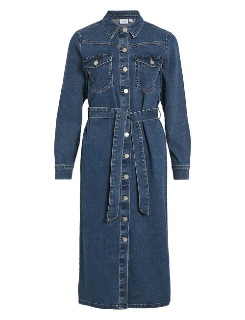 Vila Vially L/S Midi Denim Dress Mbd Vila Blue