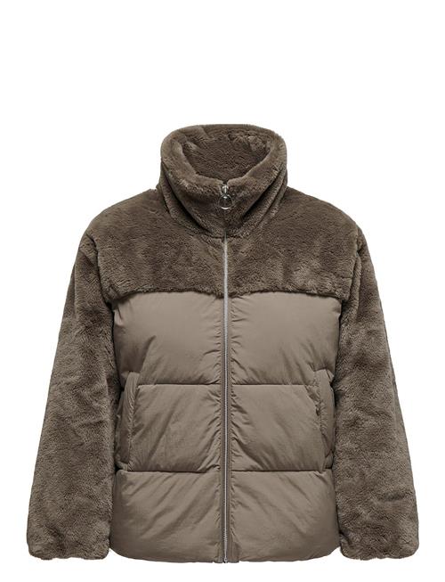 Carwanja Fur Puffer Mix Jacket Otw ONLY Carmakoma Brown