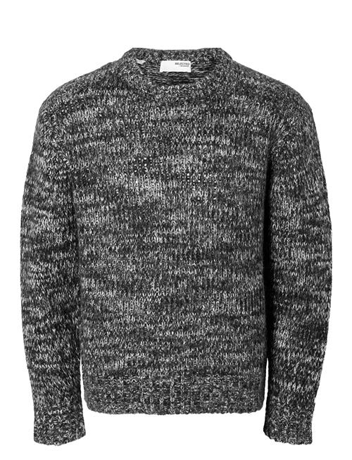 Slhpepper Ls Knit Relaxed Mock Neck Selected Black