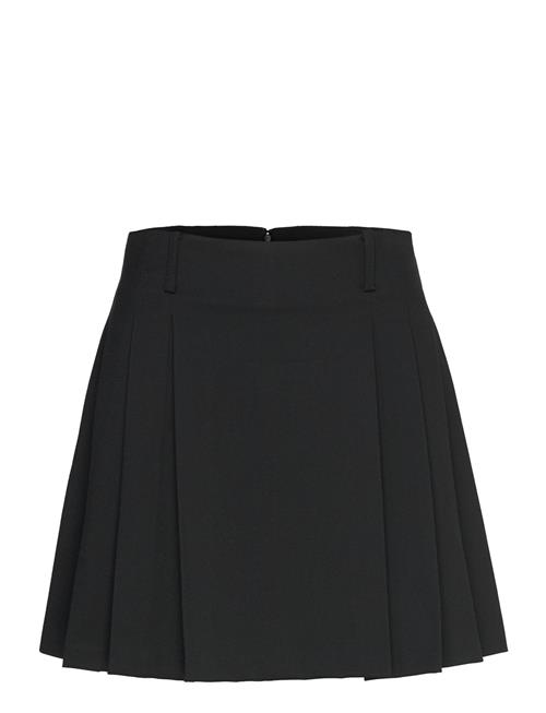 Mango Pinstriped Pleated Skirt Mango Black