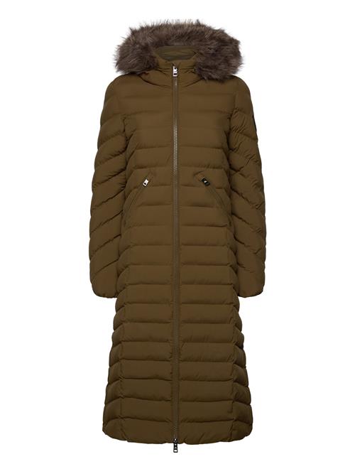 Fuji Faux Fur Hooded Longline Superdry Khaki