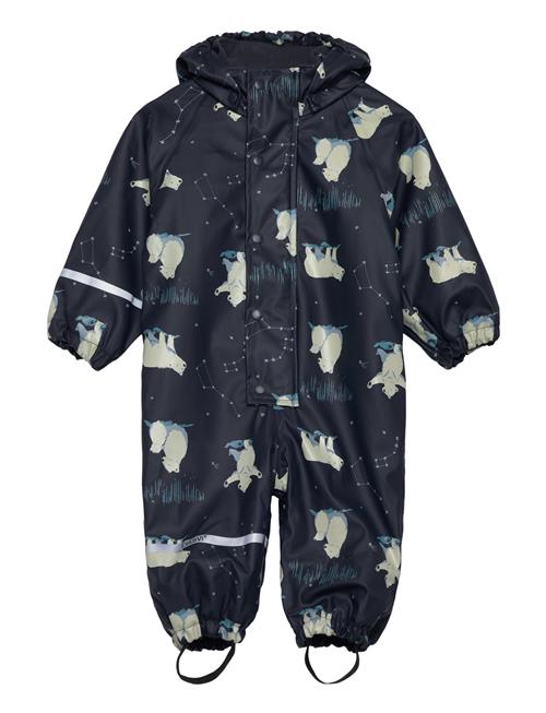 Rainwear Suit - Aop, W. Fleece CeLaVi Navy