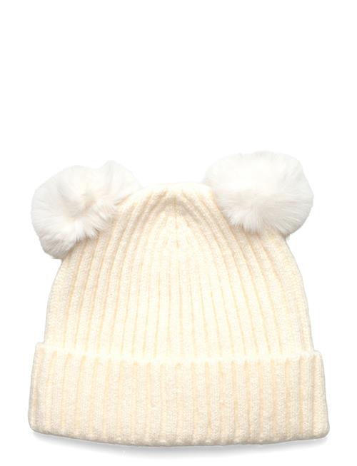 Mango Beanie With Fur-Effect Earmuffs And Pom-Pom Mango Cream