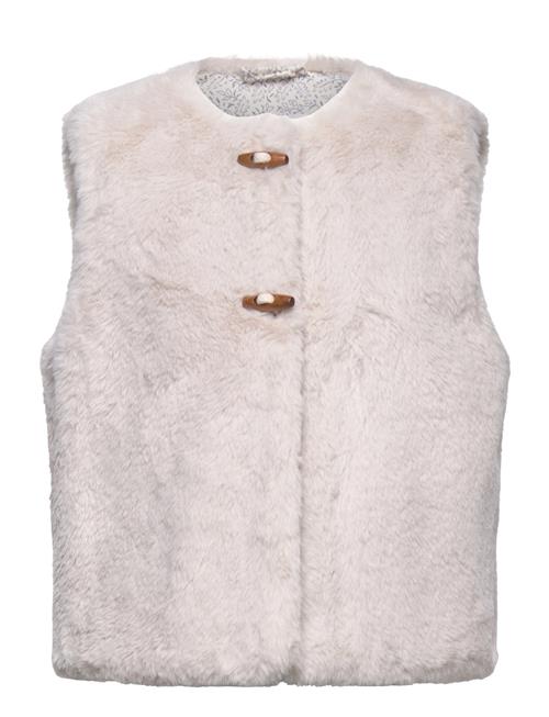 Mango Fur-Effect Gilet Mango Beige