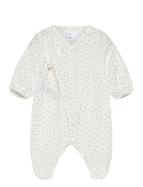 Mango Cotton Floral Romper Mango White