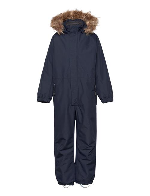 Color Kids Coverall W. Fake Fur Color Kids Navy