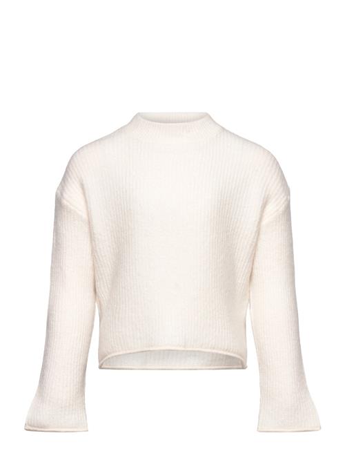 Mango Ribbed Knit Sweater Mango White