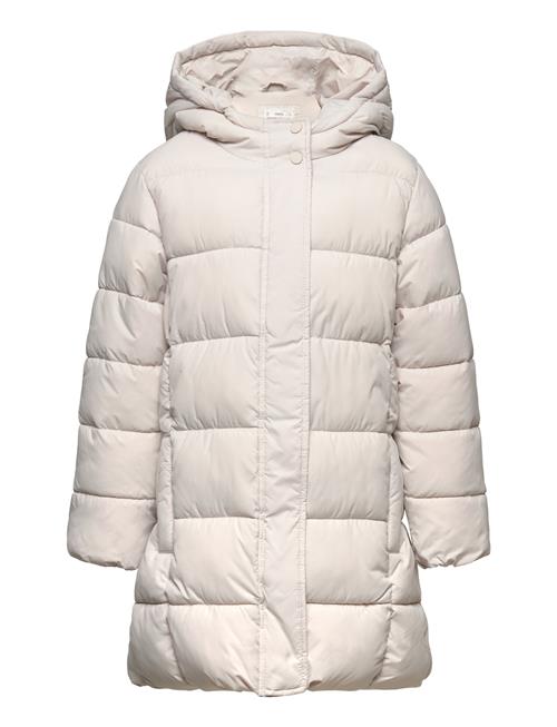 Mango Hood Quilted Coat Mango Cream