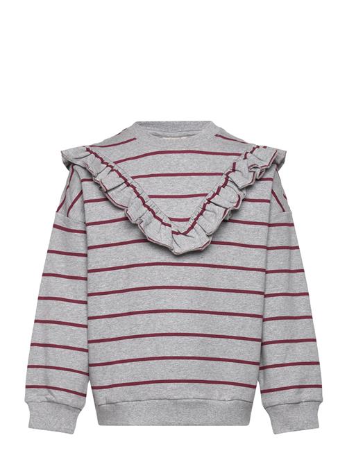 Petit Piao Sweat Shirt Line Ruffel Melange Petit Piao Grey