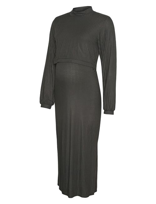 Mamalicious Mltrinity June Ls Jrs Midi Dress 2F Mamalicious Grey