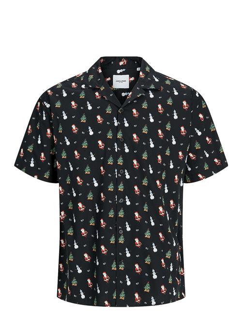 Jack & Jones Jjxmas Aop Shirt Ss Jack & J S Black