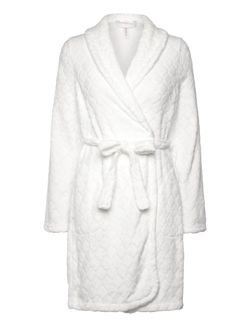 Hunkemöller Robe Short Fleece Embossed Hunkemöller White