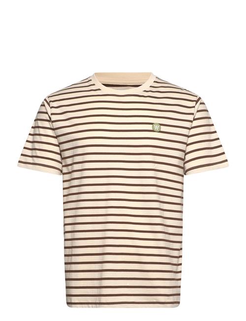 Wwace Badge T-Shirt Double A By Wood Wood Beige