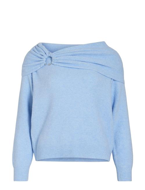 Vikenya L/S Off Shoulder Knit Top/Ka Vila Blue