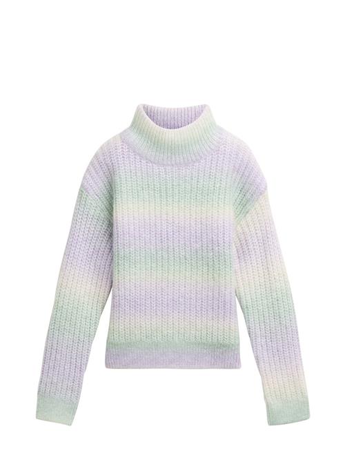 Cropped Knitted Pullover Tom Tailor Purple