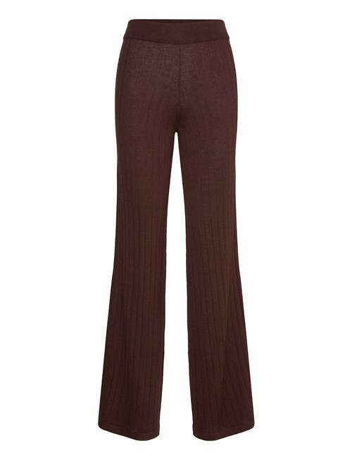 Davida Cashmere Fine Knit Wide Pants Davida Cashmere Brown