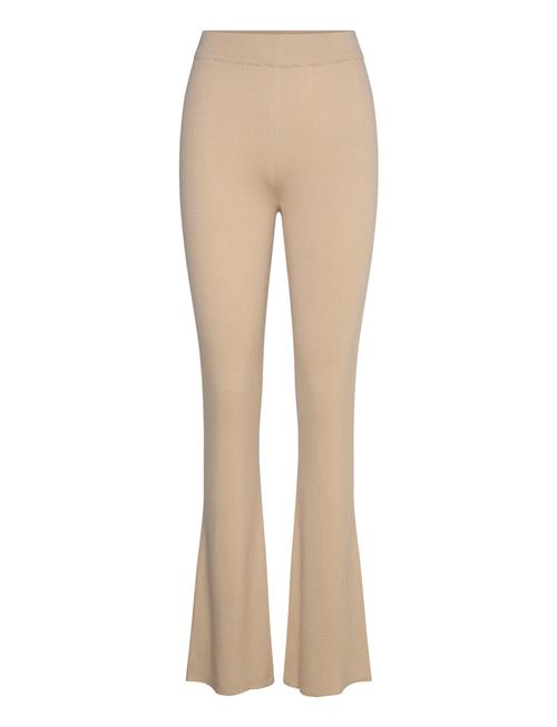 Davida Cashmere Fine Knit Rib Pants Davida Cashmere Beige