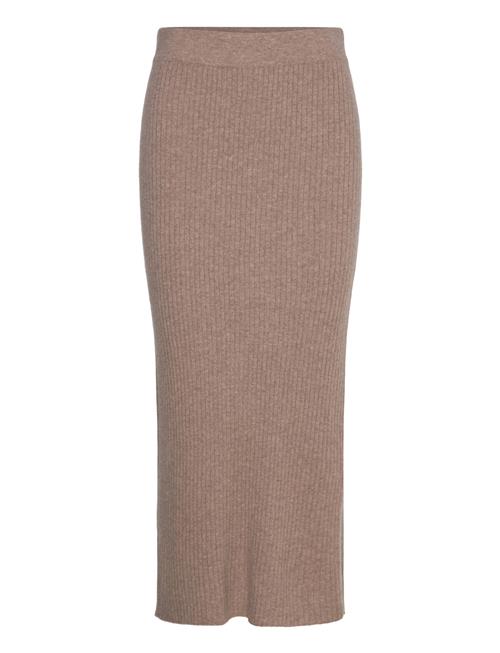 Davida Cashmere Rib Skirt Davida Cashmere Beige