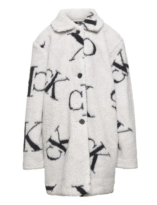 Calvin Klein Monogram Aop Teddy Coat Calvin Klein Grey