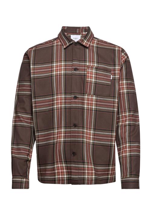 Les Deux Keanu Check Twill Shirt Les Deux Brown