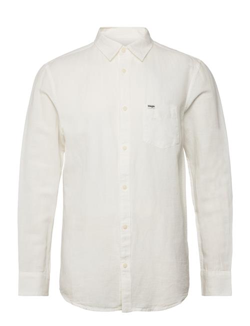 Wrangler Ls 1 Pkt Shirt Wrangler White