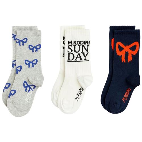 Mini Rodini Bow 3-pak Sokker Multi 24-27 EU  Hvid  24-27 EU  Unisex