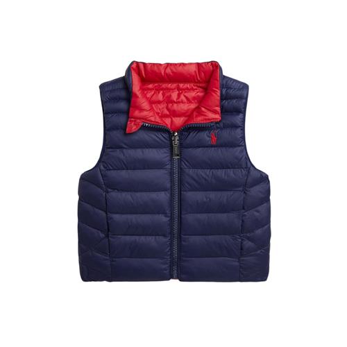 Ralph Lauren Puffervest Til Baby Newport Navy/Red | Marine blå | 18 months