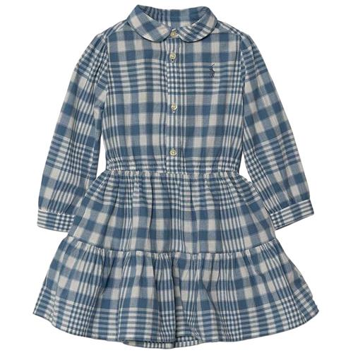 Ralph Lauren Check Dress Blue Cream | Blå | 24 months