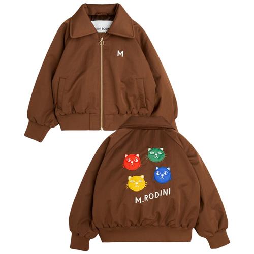 Mini Rodini Cool Cats Ansøgning Bomber Jakke Brown | Brun | 104/110 cm