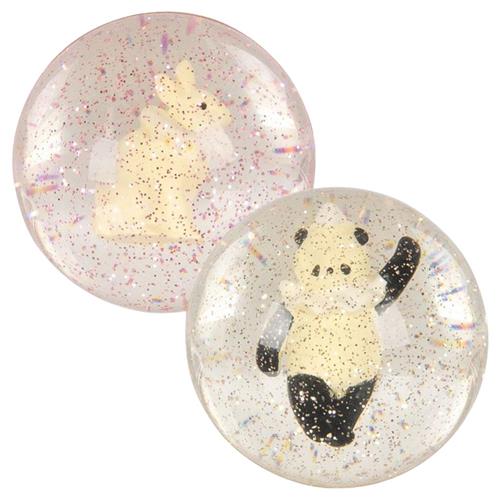 Konges Sløjd 3D Glitter Bounce Ball Sæt Bunny/Panda | Brun | 01