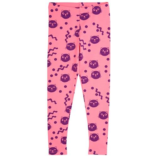 Mini Rodini Squiggly Cats Pink Leggings | Lyserød | 80/86 cm