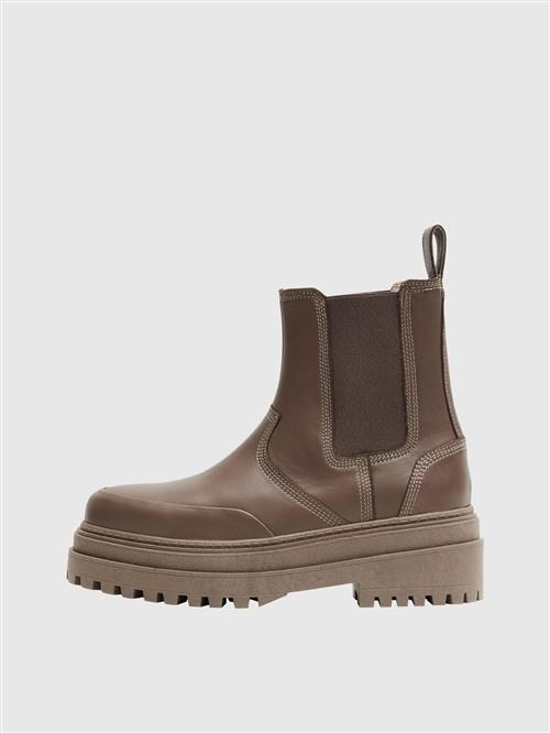 SELECTED FEMME Chelsea Boots 'Chunky'  brun