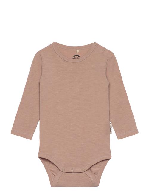 mikk-line Wool/Bamboo Ls Body Mikk-line Beige