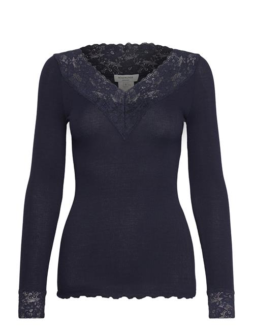 Rosemunde Organic T-Shirt W/ Lace Rosemunde Navy