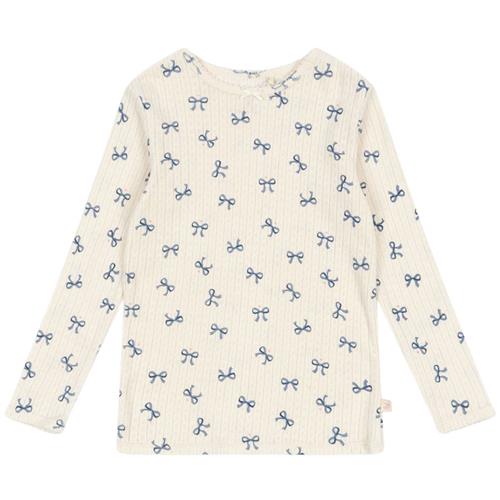 Konges Sløjd Minnie Blouse Gots - Bow Bleu | Hvid | 12 months