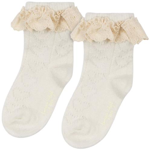 Konges Sløjd Wool Pointelle Socks Beige | Beige | 19-21 EU