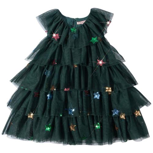 Konges Sløjd Yvonne Christmas Dress - Hunter Green | Grønn | 3 years