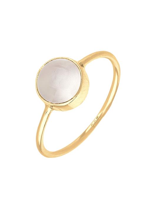 Se ELLI Ring 'Solitär'  guld / perlehvid ved About You