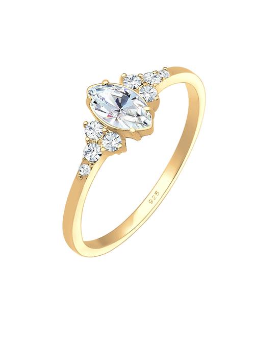 ELLI Ring 'Kristall'  guld / transparent