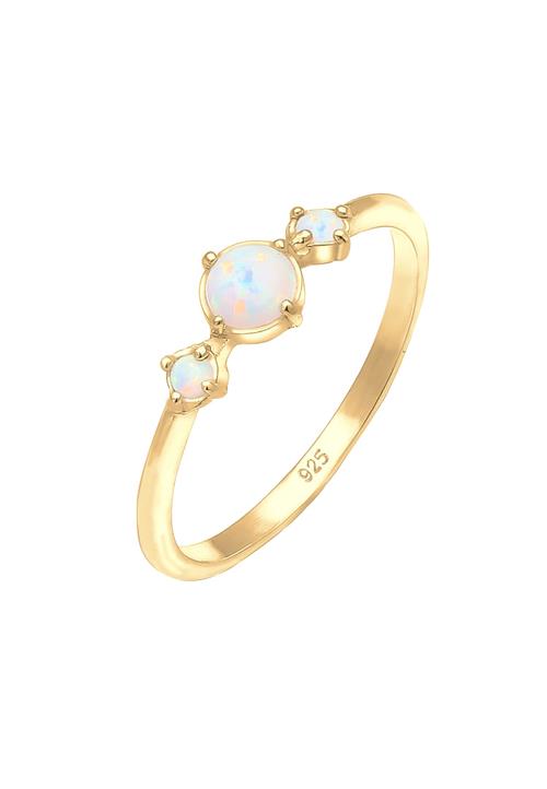 Se ELLI Ring 'Opal'  lyseblå / guld ved About You