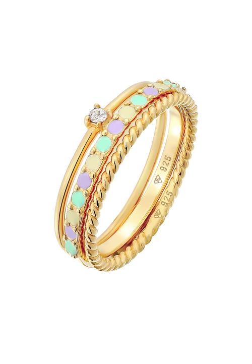 Se ELLI Ring  lysegul / guld / mint / lavendel ved About You