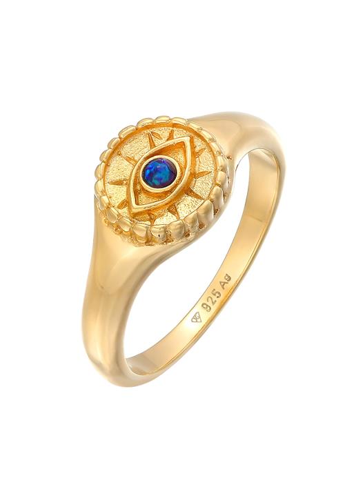 Se ELLI Ring 'Evil Eye'  blå / guld ved About You