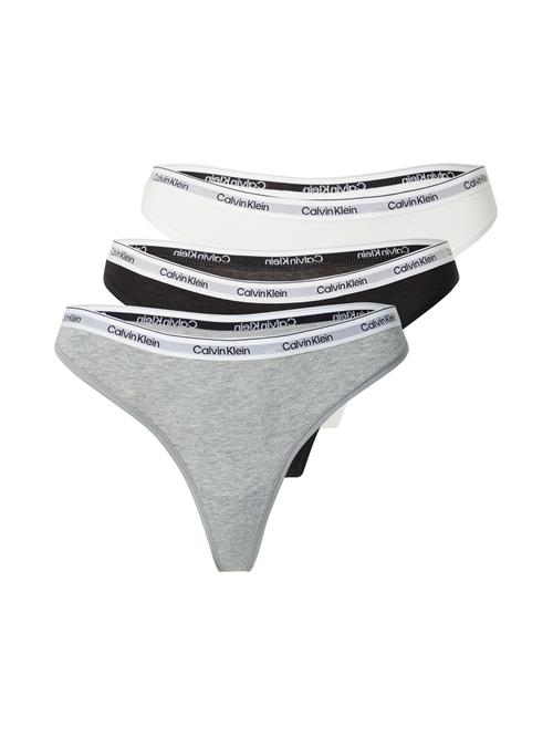 Calvin Klein Underwear String  grå / sort / hvid