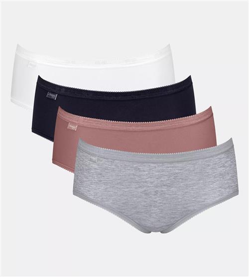 SLOGGI Panty 'Basic+'  grå-meleret / lysviolet / sort / hvid