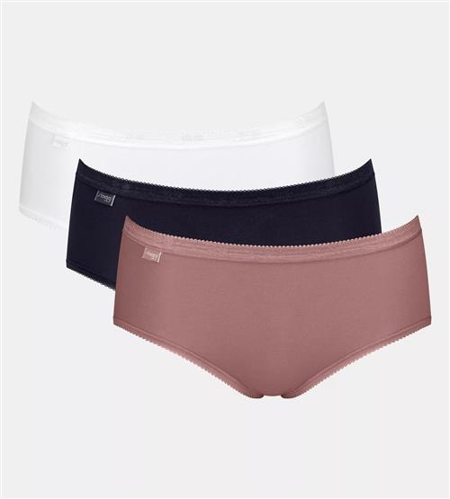 SLOGGI Panty 'Basic+'  lysviolet / sort / hvid