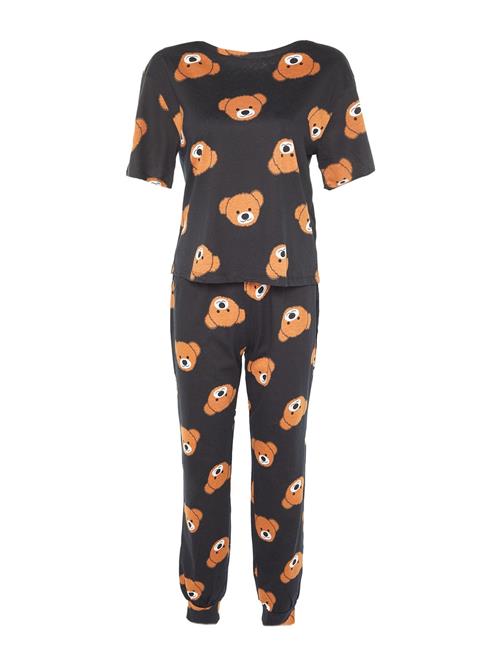 Trendyol Pyjamas  choko / mandarin / sort / hvid