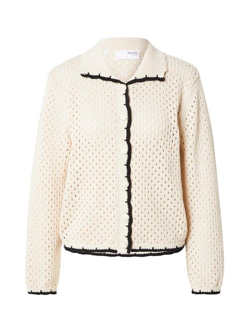 Se SELECTED FEMME Cardigan 'SLFKenya'  beige / sort ved About You